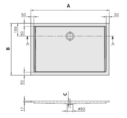 Villeroy&Boch, Futurion Flat. Brodzik 180x90x1,7 cm z Quarylu UDQ1890FFL2V-01 - obrazek 2