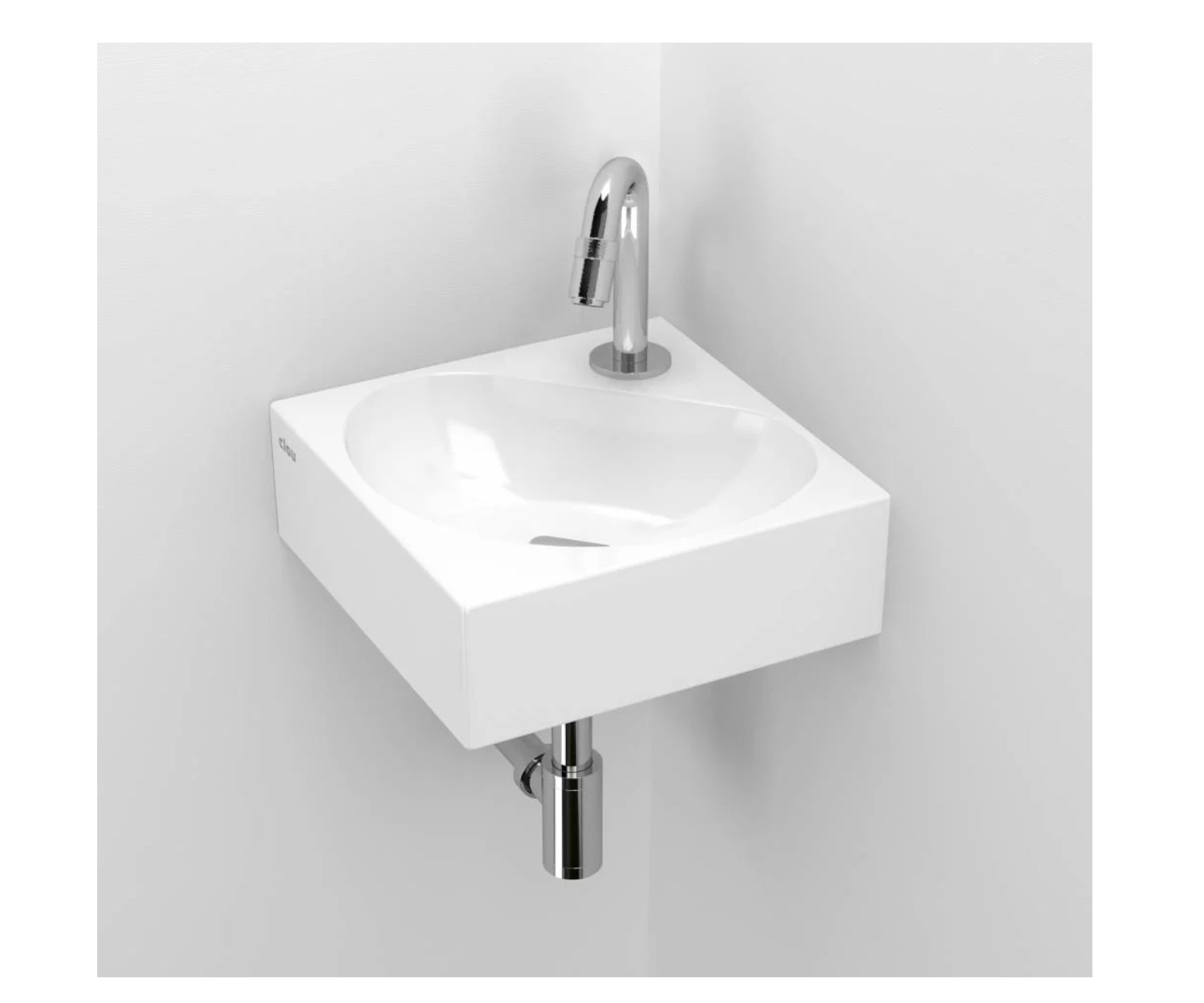 CLOU, FLUSH 5. Umywalka prostokątna 27 cm, biała CL/03.03050