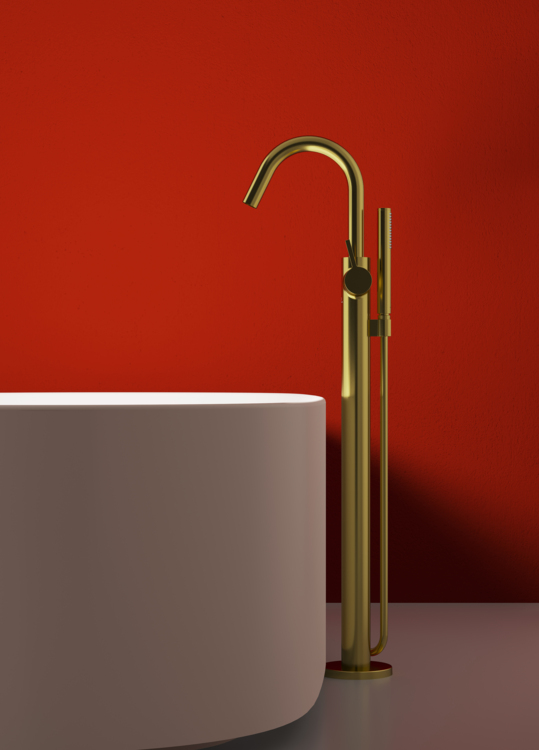 Ideal Standard Joy Bateria wannowa podłogowa złota BD461A2 - obrazek 2