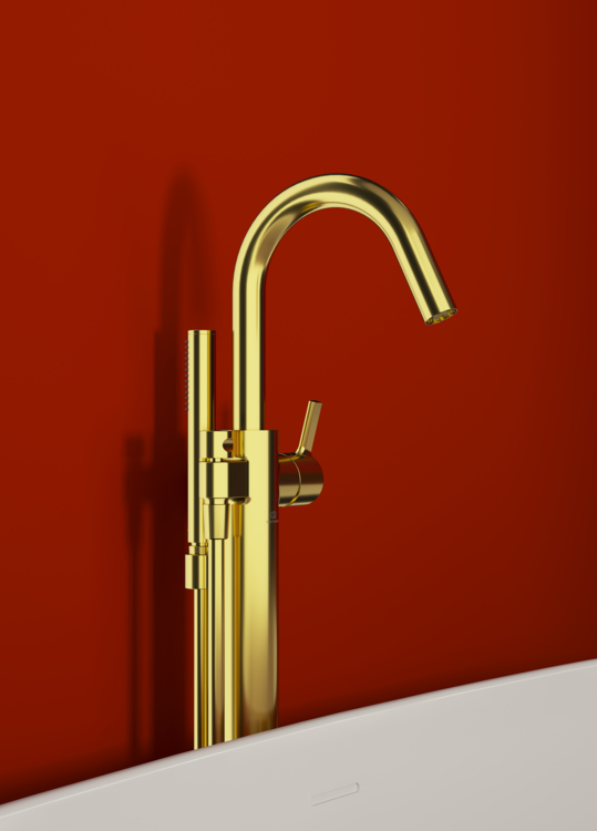 Ideal Standard Joy Bateria wannowa podłogowa złota BD461A2 - obrazek 4