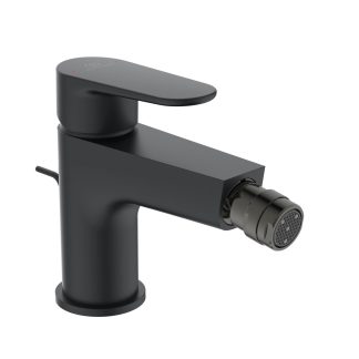 Ideal Standard Cerafine O Bateria bidetowa z zestawem odpływowym z cięgnem czarny mat