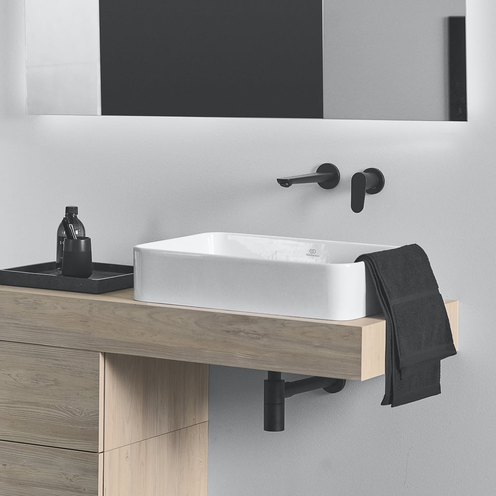 Ideal Standard Cerafine O Bateria umywalkowa ścienna czarny mat BD133XG - obrazek 2