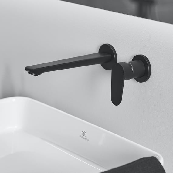 Ideal Standard Cerafine O Bateria umywalkowa ścienna czarny mat BD133XG - obrazek 4