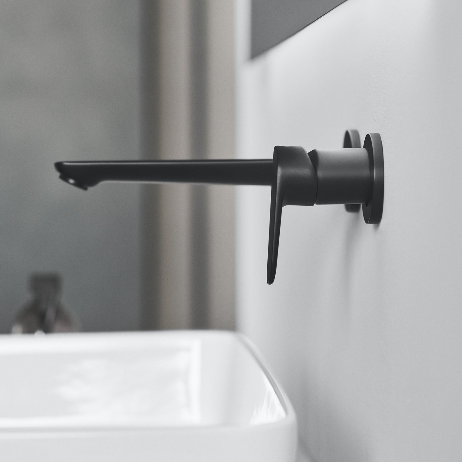 Ideal Standard Cerafine O Bateria umywalkowa ścienna czarny mat BD133XG - obrazek 3