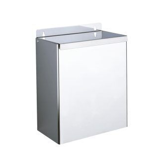 Delabie Ścienny prostokątny pojemnik na odpady z pokrywą, Inox, 13 litrów nr 462