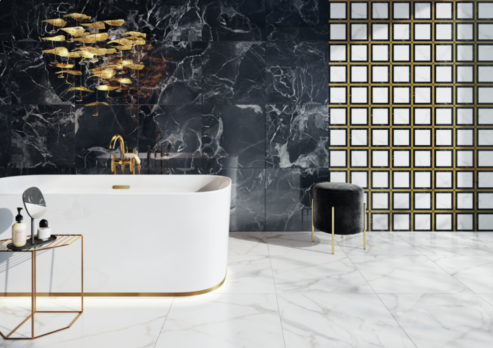 Villeroy&Boch, Nocturne. Płytka 60×120 cm, biały połysk 2730 ZN1P - obrazek 3