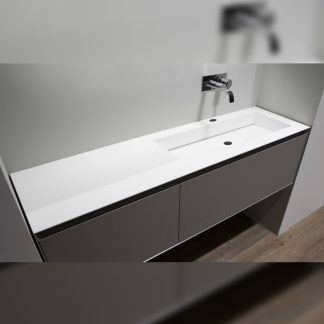 Antonio lupi Umywalka zintegrowana z blatem i szafką z szufladami 180x54