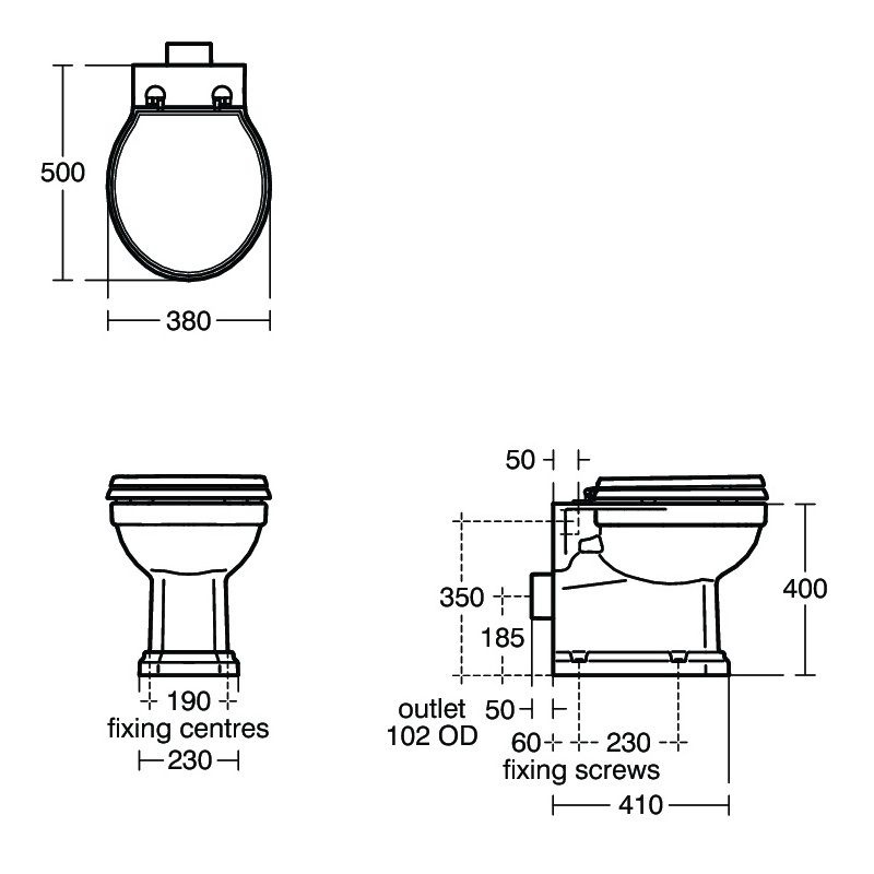 Ideal Standard Miska stojąca WC U471201 z deską sedesową U011801 komplet - obrazek 4