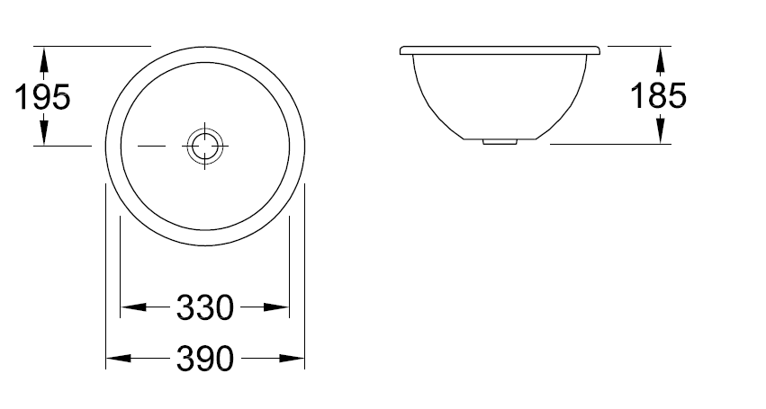Villeroy&Boch Loop&Friends Umywalka podblatowa 33 cm biała 61813301 - obrazek 2