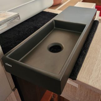 Clou Umywalka prostokątna czarna 56x19 cm