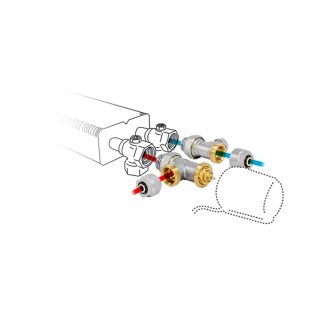 Jaga Zestaw zaworowy 271 do grzejników kanałowych Jaga Mini Canal dbhp.271