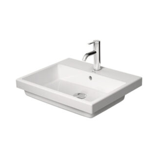 Duravit Vero Air umywalka wpuszczana w blat 55x45,5 cm biała otwór na baterię 0383550000