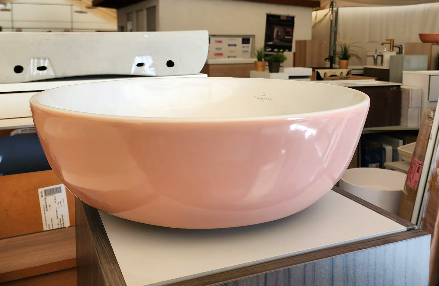 Villeroy & Boch Artis Umywalka nablatowa okrągła pudrowy różowy 430 mm 417943BCT0 - obrazek 5