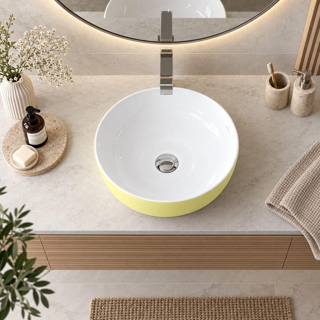 Villeroy & Boch Artis Umywalka nablatowa okrągła lemon 430 mm 417943BCT3 - obrazek 2