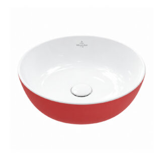 Villeroy & Boch Artis Umywalka nablatowa okrągła czerwony róż 430 mm 417943BCT2