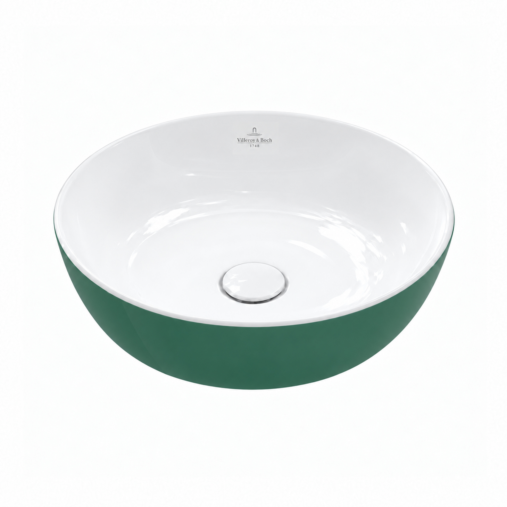 Villeroy & Boch Artis Umywalka nablatowa okrągła zielona forest 430 mm 417943BCS7