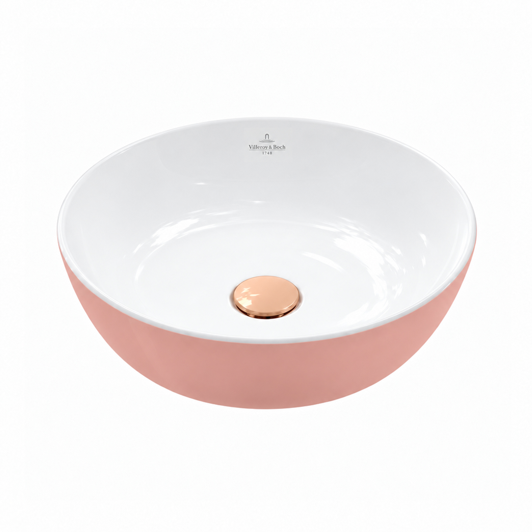 Villeroy & Boch Artis Umywalka nablatowa okrągła pudrowy różowy 430 mm 417943BCT0