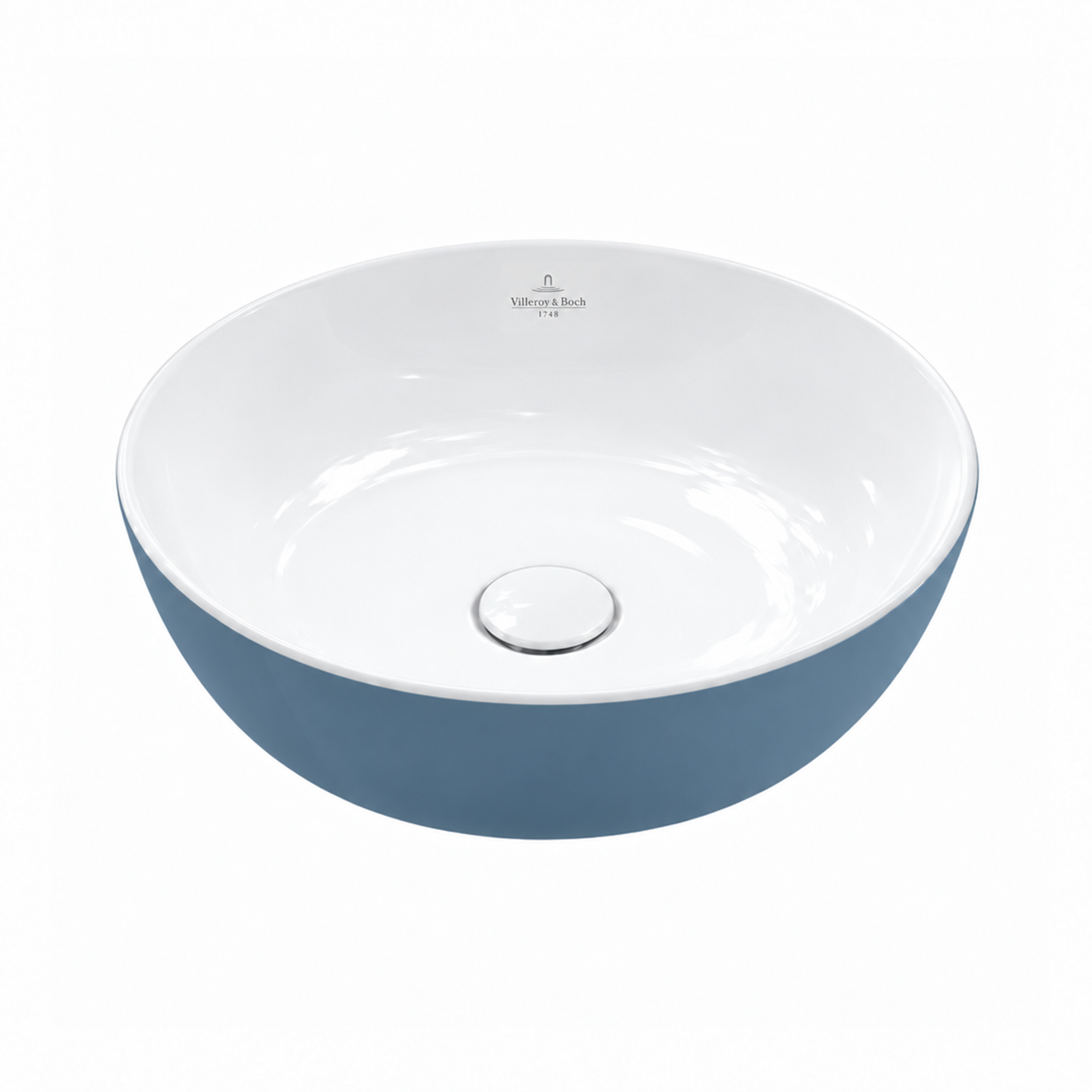 Villeroy & Boch Artis Umywalka nablatowa okrągła niebieska 430 mm 417943BCW2