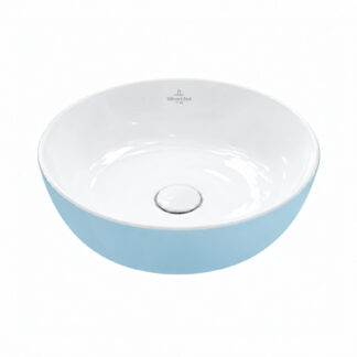 Villeroy & Boch Artis Umywalka nablatowa okrągła jasna niebieska 430 mm 417943BCW0